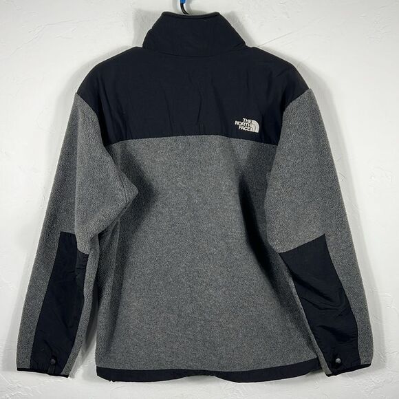 🔥🔥 THE NORTH FACE Men's Black and Gray Fleece Zip Jacket Men Size Medium - EUC - Picture 7 of 12